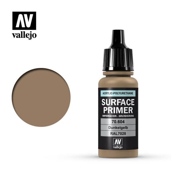 [VAL73604] Vallejo Acrylic Polyurethane - Primer German Dark Yellow 60ml