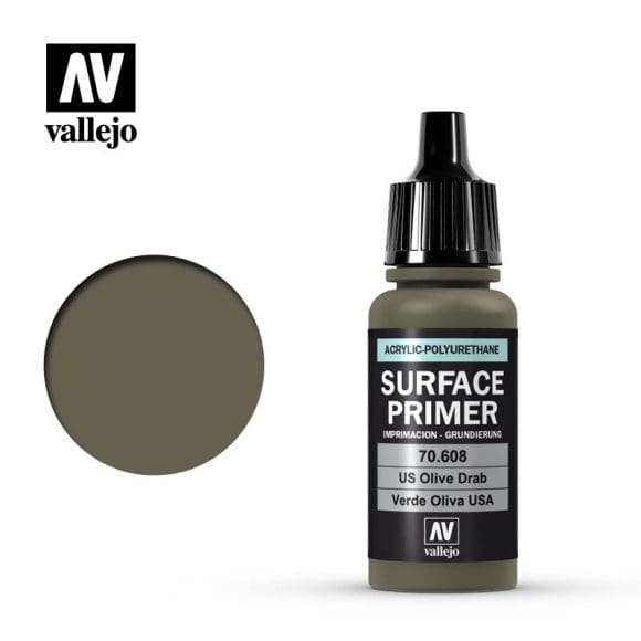 [VAL73608] Vallejo Acrylic Polyurethane - Primer US Olive Drab 60ml