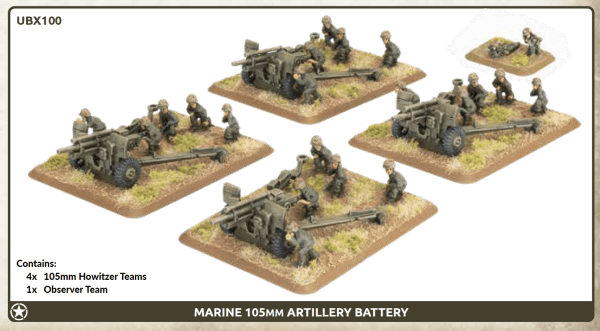 [UBX100] American: Marine 105mm Artillery Battery  **Pre-Order**